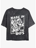 Nintendo Mario Made In The 80's Mineral Wash Girls Crop T-Shirt