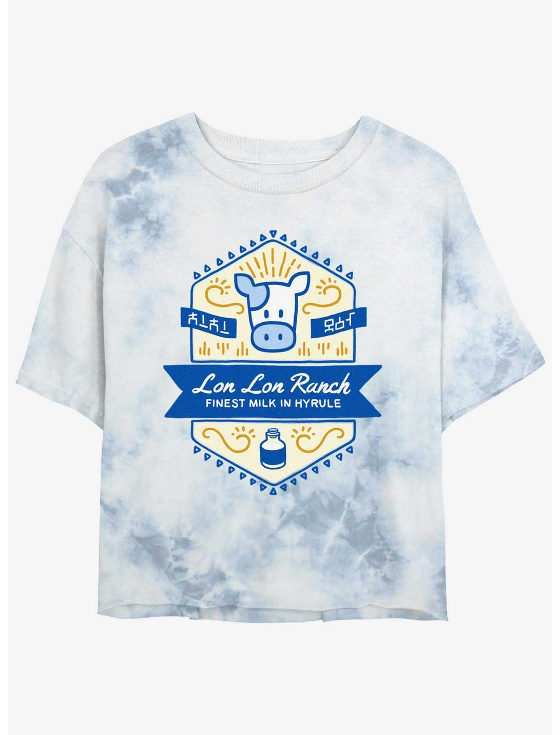 The Legend of Zelda Lon Lon Ranch Tie-Dye Girls Crop T-Shirt