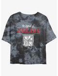 The Legend of Zelda Crest Tie-Dye Girls Crop T-Shirt