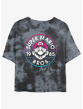Nintendo Mario Flashback Tie-Dye Girls Crop T-Shirt