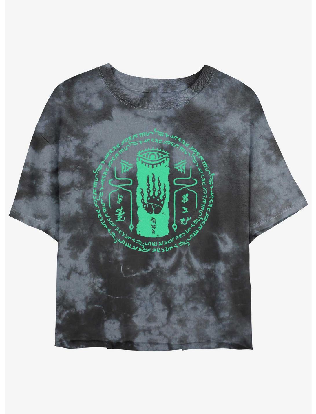 The Legend Of Zelda Glowing Shrine Rune Tie-Dye Girls Crop T-Shirt