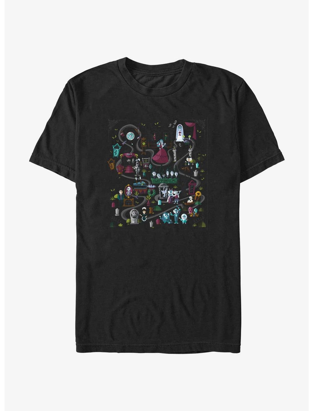 Disney Haunted Mansion Mansion Map Heavyweight T-Shirt