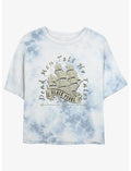 Disney Pirates Of The Caribbean Vintage Black Pearl Girls Tie-Dye Crop T-Shirt