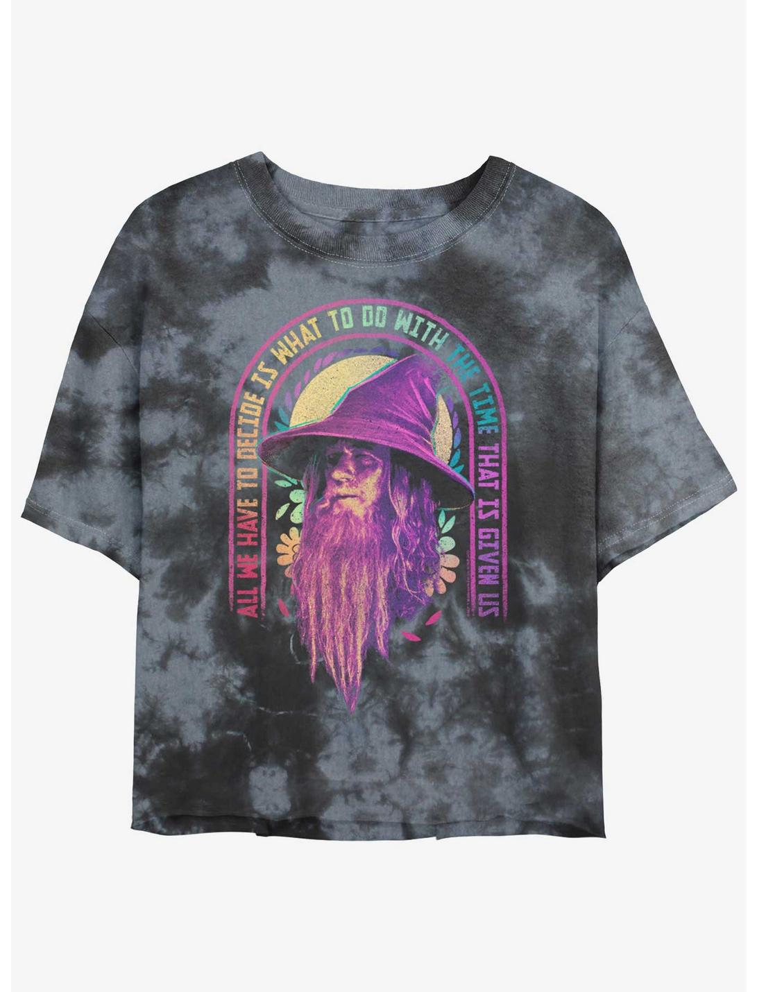 The Lord of the Rings Gandalf Decide With Time Girls Tie-Dye Crop T-Shirt