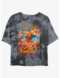 Disney Hercules Poster Girls Tie-Dye Crop T-Shirt