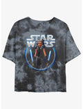Star Wars: Clone Wars Ahsoka Stars Tie-Dye Girls Crop T-Shirt