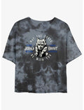 Star Wars: The Clone Wars The Grey One Tie-Dye Girls Crop T-Shirt