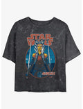 Star Wars Ahsoka Battle Ready Mineral Wash Girls Crop T-Shirt