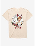 Studio Ghibli Princess Mononoke Wolf Princess Mineral Wash T-Shirt