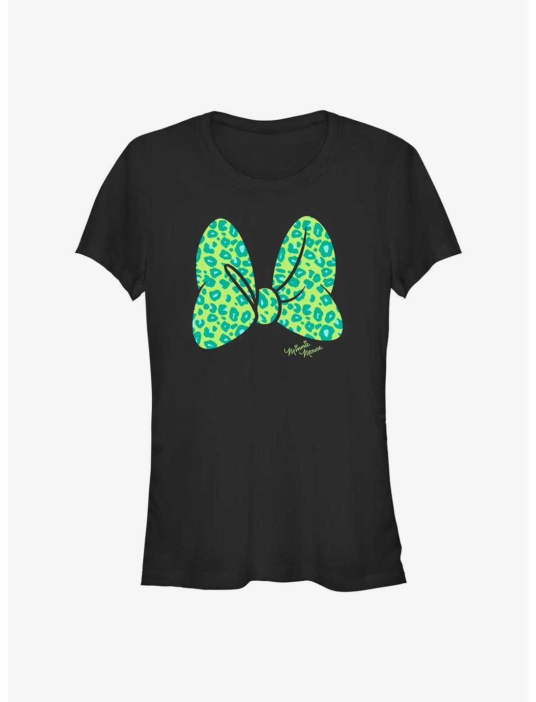Disney Minnie Mouse Leopard Print Bow Girls T-Shirt