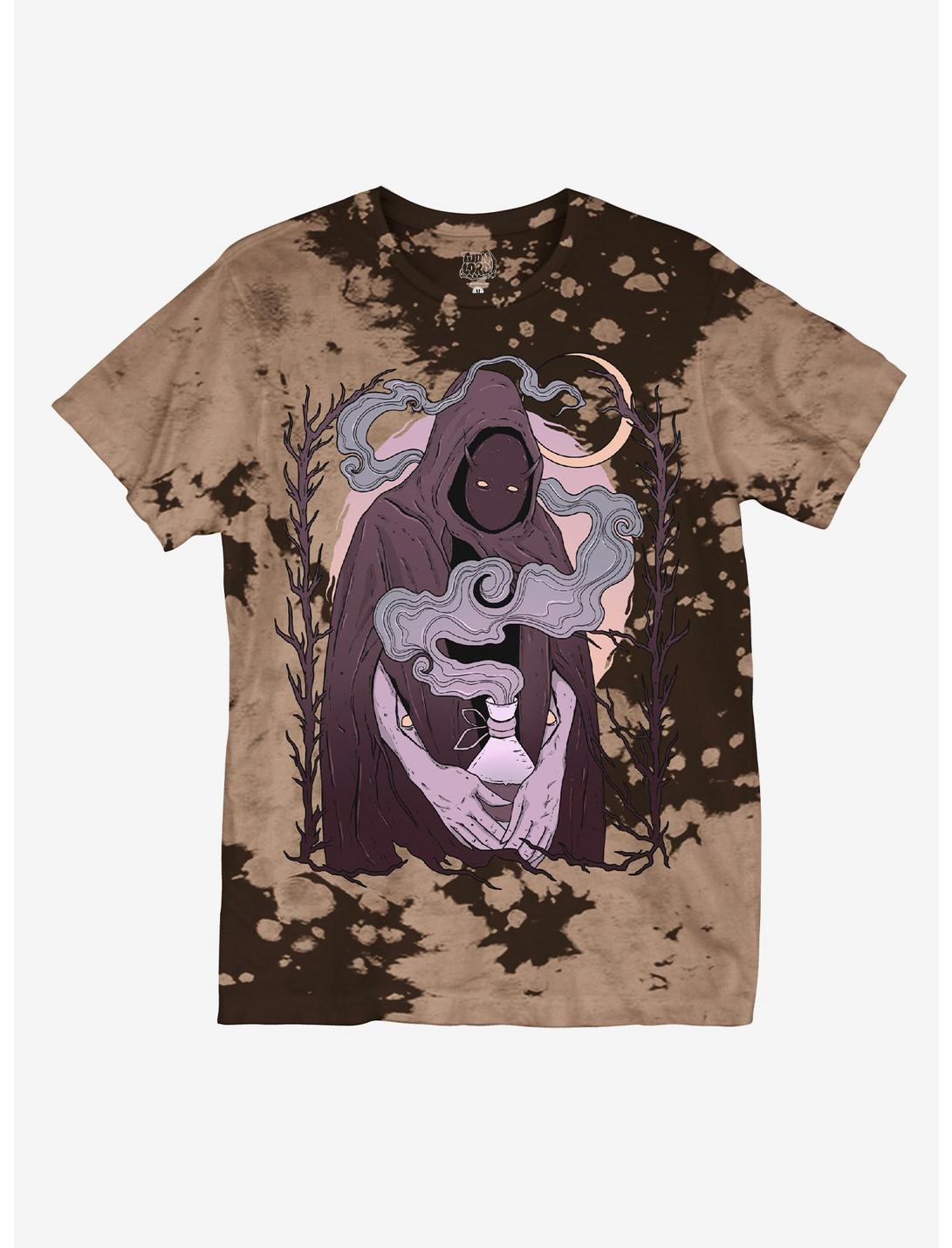 Mystical Figure Wash Boyfriend Fit Girls T-Shirt By Toon Lord