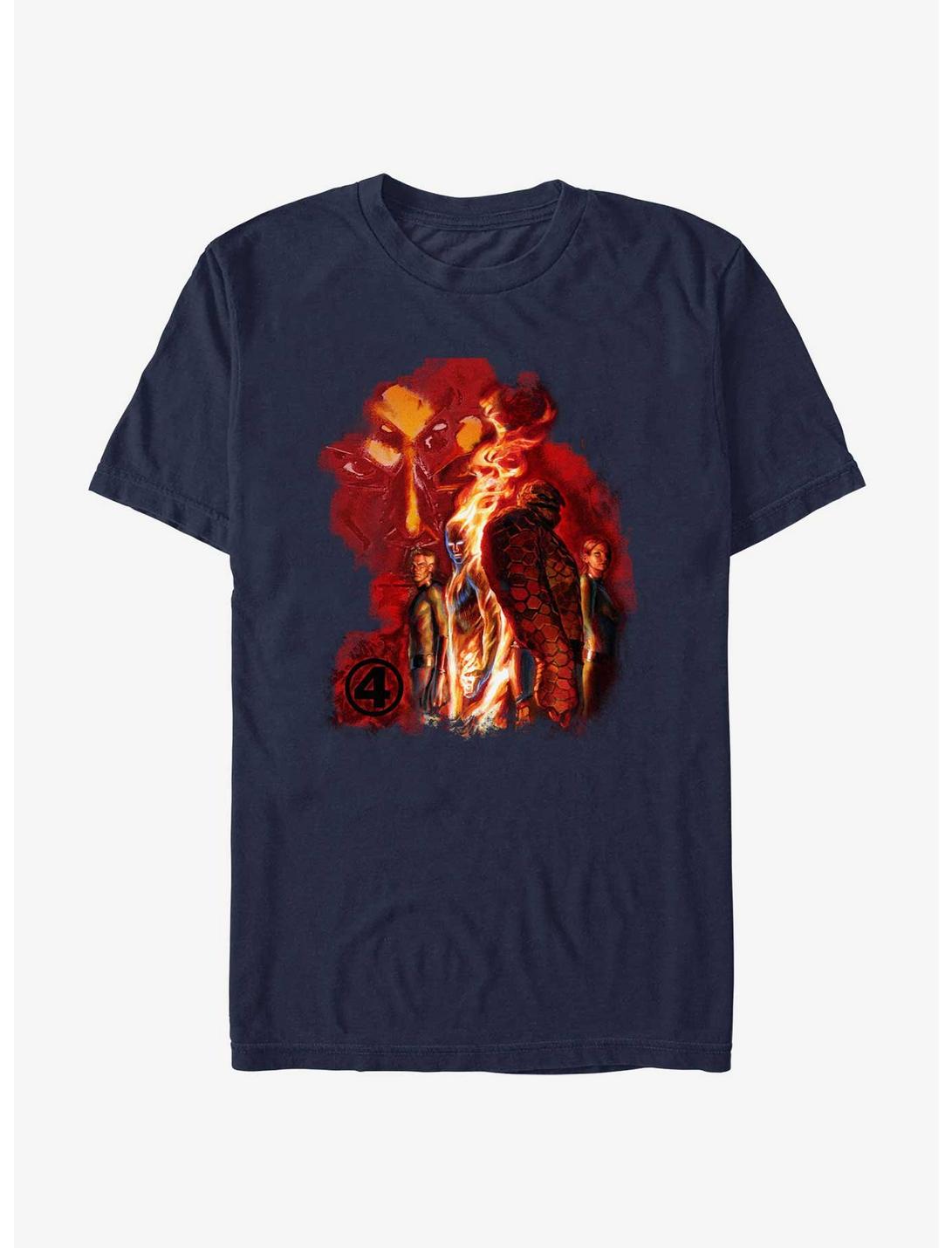 Marvel Fantastic Four Flame Face T-Shirt