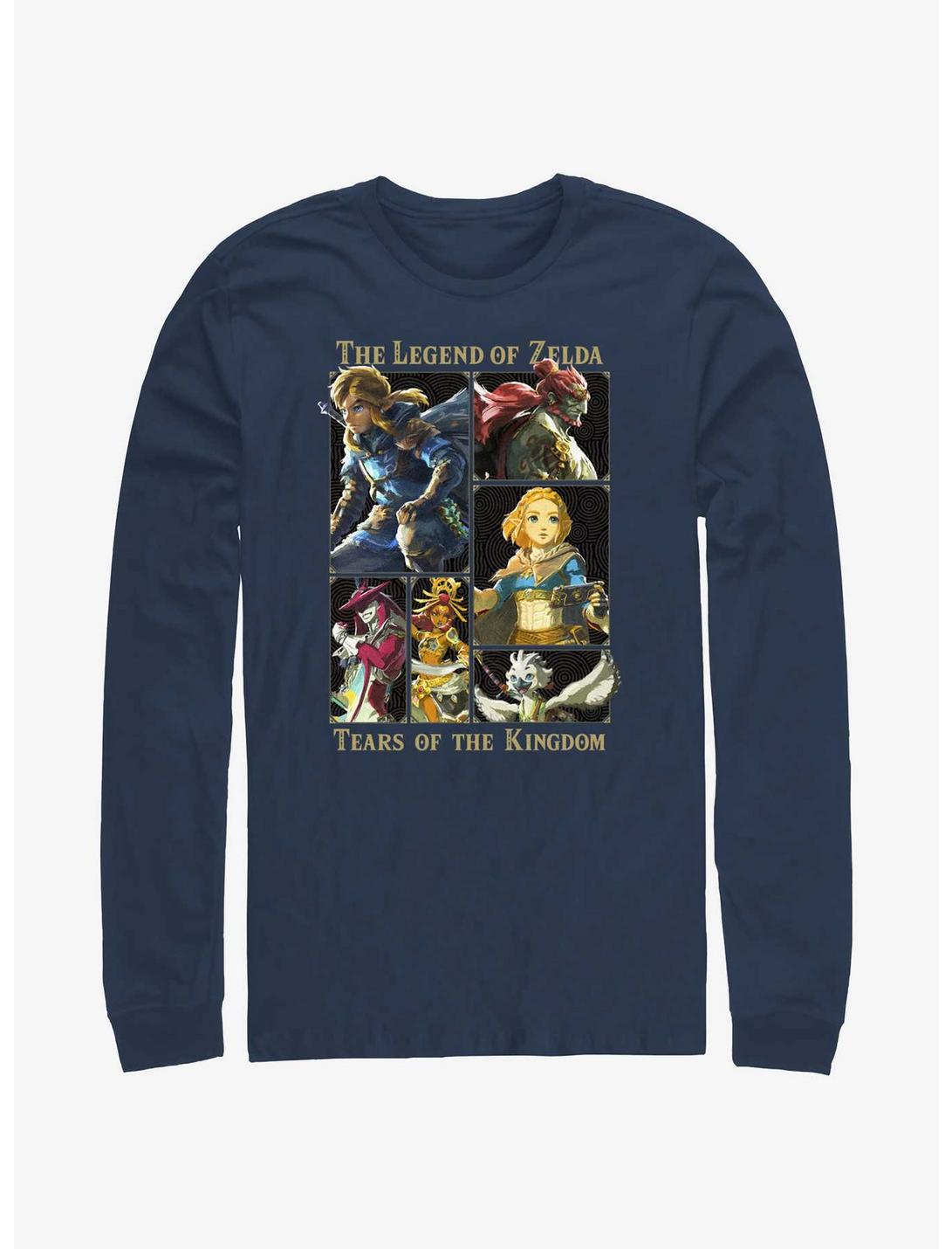 Nintendo Zelda Tears of the Kingdom Character Lineup Long-Sleeve T-Shirt