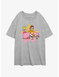 Nintendo Princess Peach & Daisy Star Girls Oversized T-Shirt