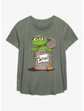 Sesame Street Oscar Scram Sign Girls T-Shirt Plus Size