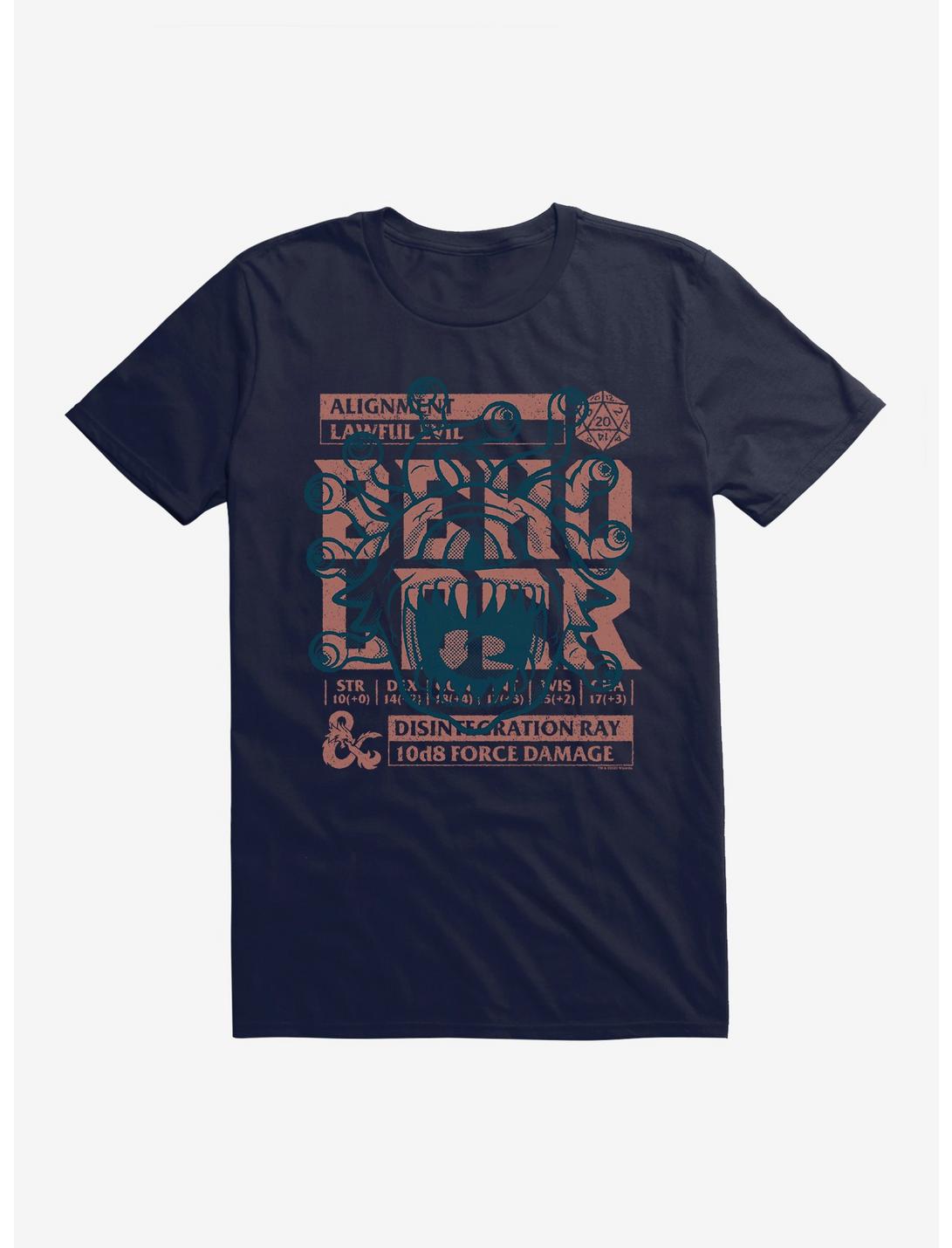 Dungeons & Dragons Beholder Stats Stamp T-Shirt