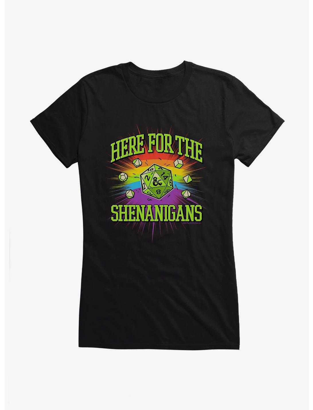 Dungeons & Dragons Here For The Shenanigans Girls T-Shirt