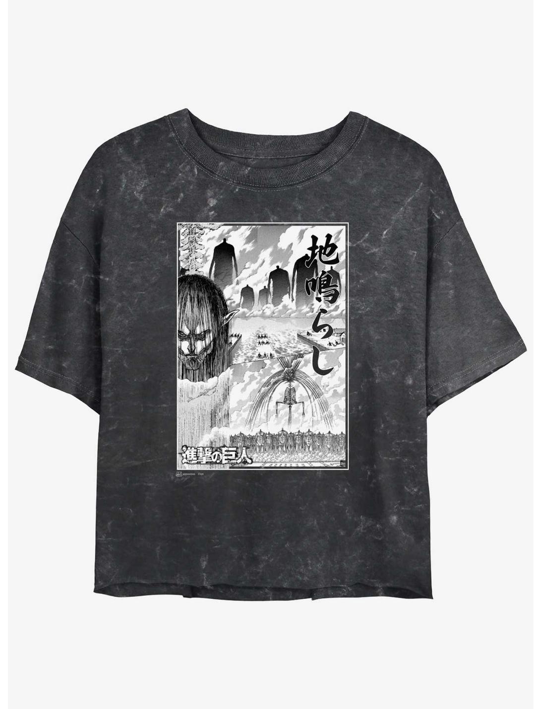 Attack on Titan The Rumbling Poster Girls Mineral Wash Crop T-Shirt
