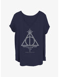 Harry Potter Deathly Hallows Line Symbol Girls T-Shirt Plus Size