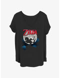 Nintendo Full Moon Silhouette Girls T-Shirt Plus Size