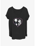The Nightmare Before Christmas Jack & Sally Heart Stitch Girls T-Shirt Plus Size