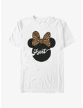 Disney Minnie Mouse Ears Leopard Bow Aunt T-Shirt