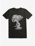 Peanuts Snoopy Halloween Word Cloud T-Shirt
