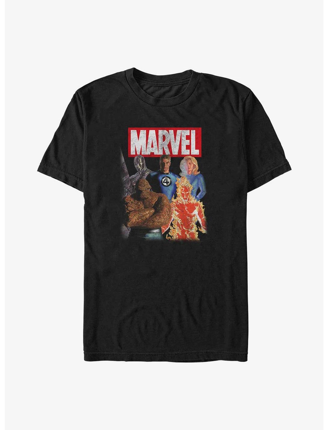 Marvel Fantastic Four F4 Team Poster Big & Tall T-Shirt