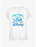 Disney This Family Runs On Love and Disney Girls T-Shirt