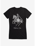 Ride Or Die Skeleton Cowboy Girls T-Shirt