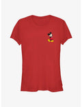 Disney Mickey Mouse Traditional Mickey Pocket Girls T-Shirt