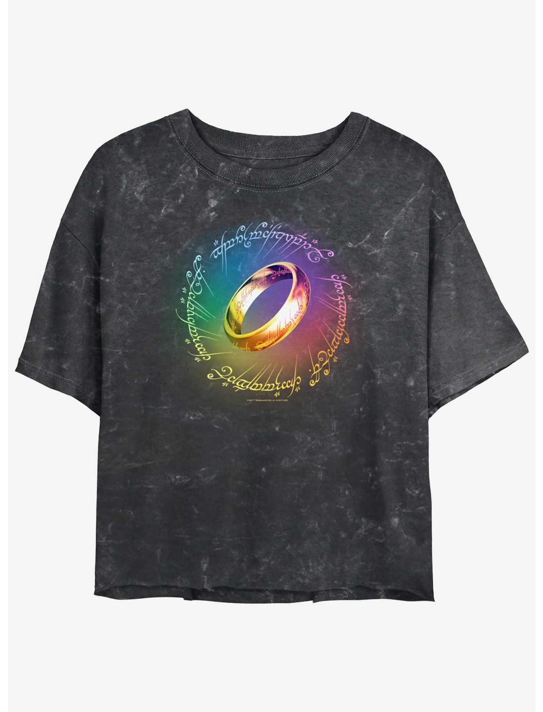 The Lord of the Rings Rainbow Ring Mineral Wash Crop T-Shirt