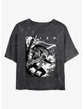 Alien Prowl Girls Mineral Wash Crop T-Shirt