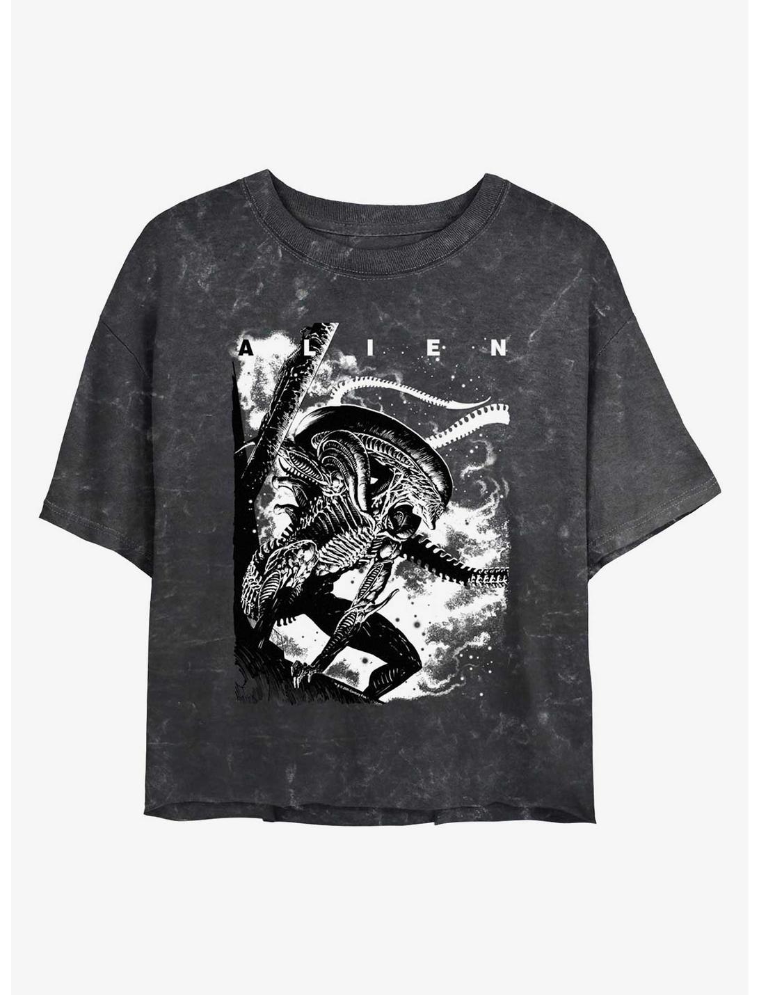 Alien Prowl Girls Mineral Wash Crop T-Shirt