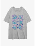 Dungeons & Dragons Floral Dice Girls Oversized T-Shirt
