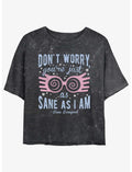 Harry Potter Just As Sane As Luna Mineral Wash Girls Crop T-Shirt