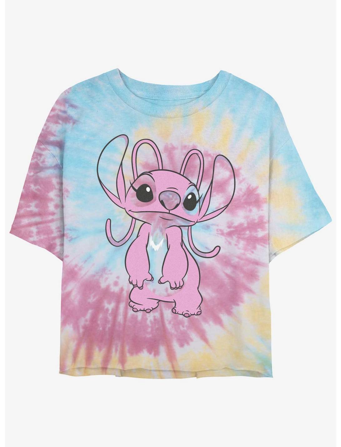 Disney Lilo & Stitch Big Angel Tie-Dye Girls Crop T-Shirt