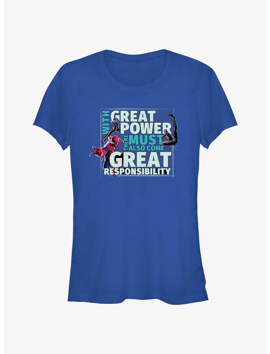 Marvel Spider-Man Power And Responsibility Girls T-Shirt