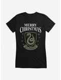 Harry Potter Merry Christmas Slytherin Girls T-Shirt