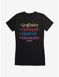Harry Potter Houses Lineup Girls T-Shirt