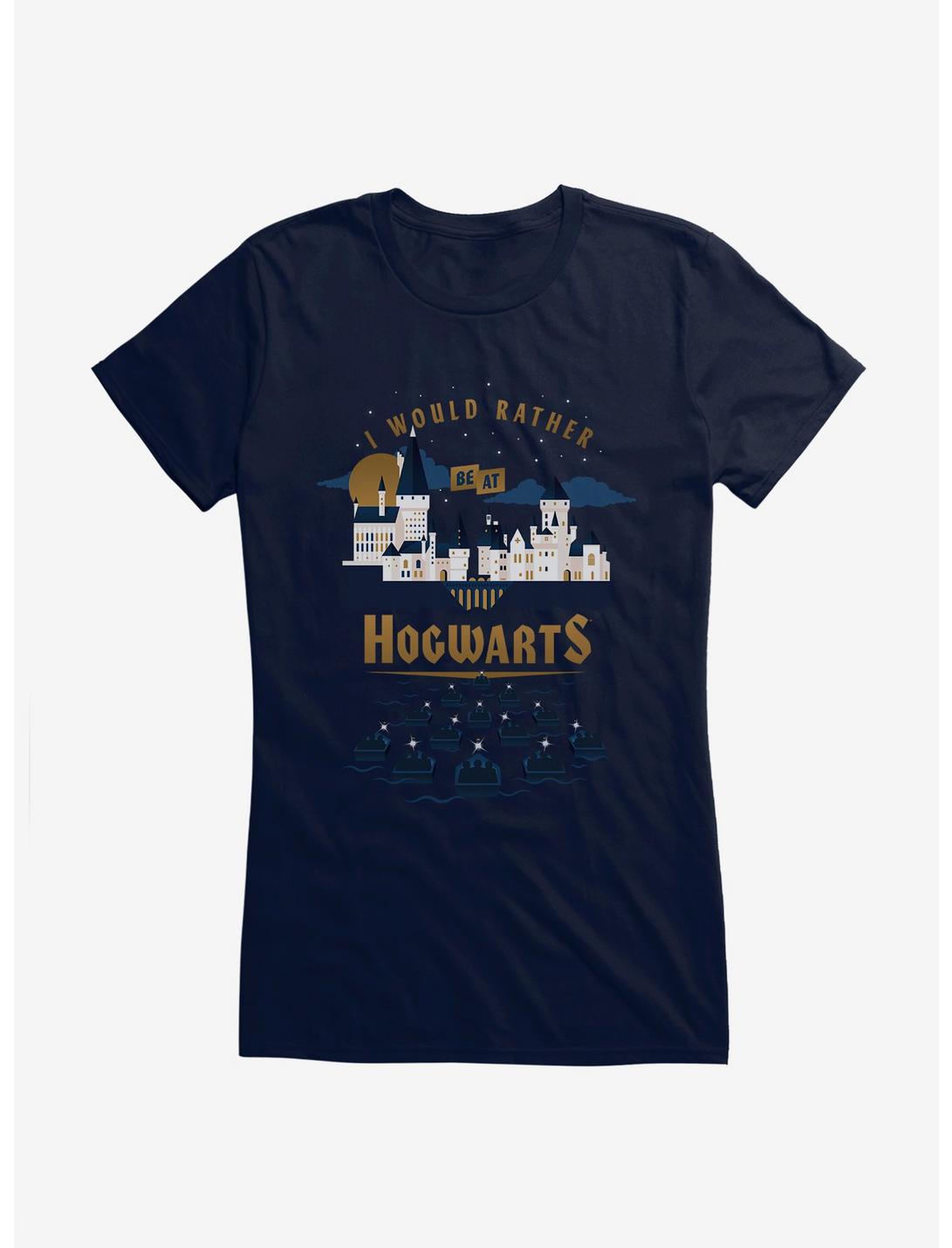 Harry Potter I Would Rather Be In Hogwarts Girls T-Shirt