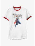 Marvel Thor Vintage Lightning Strike Thor Ringer T-Shirt