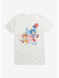 Sonic The Hedgehog Sonic Tails Fourth Of July T-Shirt