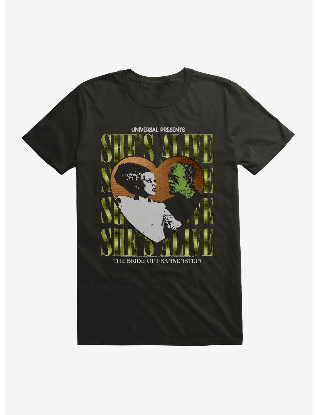 Universal Monsters Bride Of Frankenstein She's Alive T-Shirt