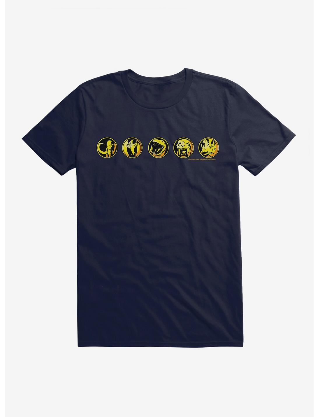 Mighty Morphin Power Rangers Morph Gold Symbols T-Shrt