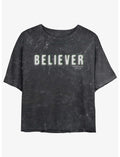 The X-Files Believer Girls Mineral Wash Crop T-Shirt