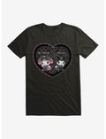 My Melody & Kuromi Black Lacey Heart T-Shirt