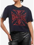 West Coast Choppers Stripe Girls Crop T-Shirt