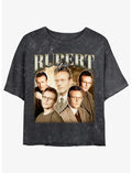Buffy The Vampire Slayer Rupert Giles Retro Girls Mineral Wash Crop T-Shirt