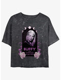 Buffy The Vampire Slayer Boho Buffy Girls Mineral Wash Crop T-Shirt